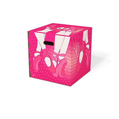 Cubo Aufbewahrungsbox für das Kinderzimmer, mit Illustration von Tanzschuhen, mittelgroß, 33 cm von Rippotai