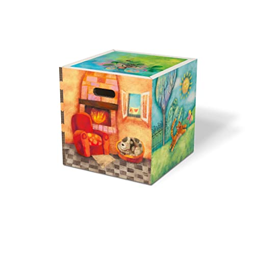 Cubo Aufbewahrungsbox mit Märchen FairyTale, Aufbewahrungsbox für das Kinderzimmer, Medium 33 cm von Rippotai