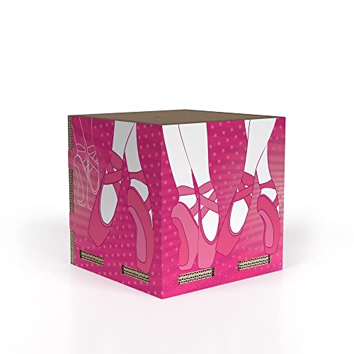 Rippotai Cubo Ballett-Aufbewahrungsbox für das Kinderzimmer, mit Illustration von Tanzschuhen, klein, 24 cm von Rippotai