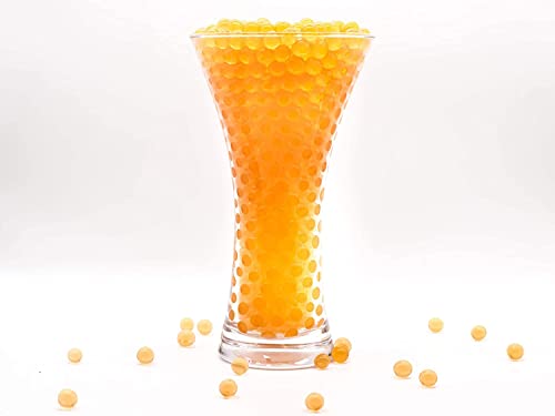 Risai Wasserkugeln, Kristallgel-Perlen, perfekt für Hydrogel-Pflanzen, Vasenfüller, Mittelstück, Silikon-Kugeln, Gelee-Edelsteine, Wachstumsperlen 500pcs, Orange 10g von Risai