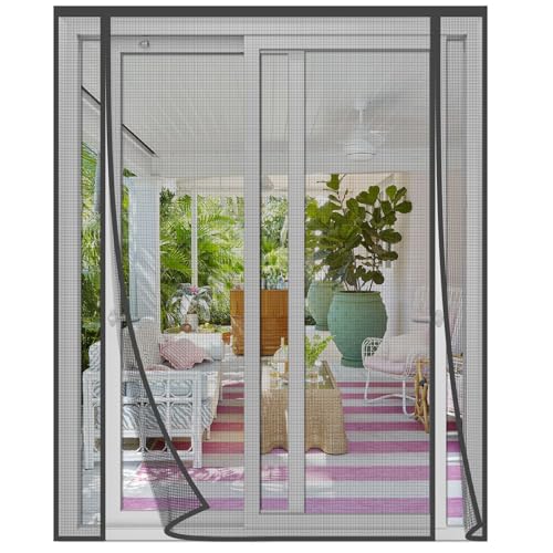 Risareyi Fiberglas Fliegengitter Tür 240x280cm, Magnet Insektenschutz Magnetvorhang Fliegengitter Doppeltür Doppelter Seitliche Öffnung für Schiebetür Balkontür Terrassentür, Ohne Bohren, Grau Risareyi Fiberglas Fliegengitter Tür 240x280cm, Magnet Insektenschutz Magnetvorhang Fliegengitter Doppeltür Doppelter Seitliche Öffnung für Schiebetür Balkontür Terrassentür, Ohne Bohren, Grau von Risareyi