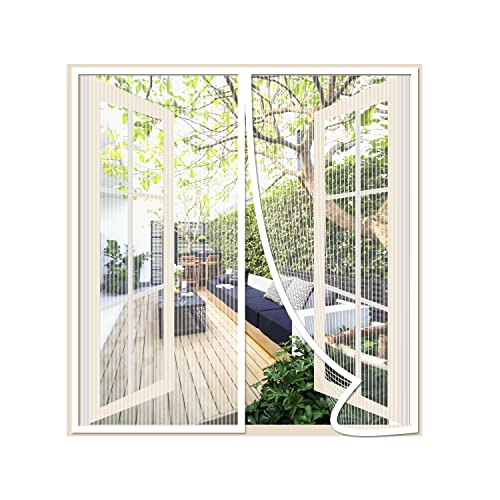 Risareyi Magnet Fliegengitter Fenster 90x110cm, Weiß Atmungsaktiver Masche Fliegengitter Balkontür Ohne Bohren Moskitonetz Fenster Insektenschutz Tür, Automatische Schließung Risareyi Magnet Fliegengitter Fenster 90x110cm, Weiß Atmungsaktiver Masche Fliegengitter Balkontür Ohne Bohren Moskitonetz Fenster Insektenschutz Tür, Automatische Schließung von Risareyi