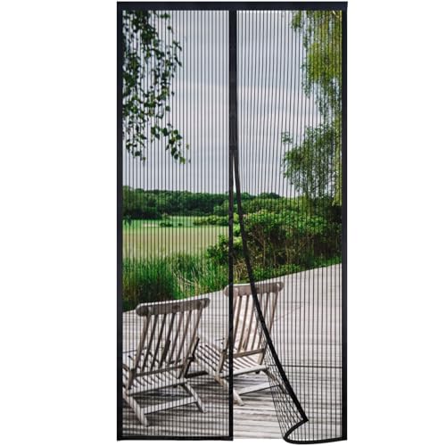 Risareyi Magnet Fliegengitter Tür 100x225cm, Schwarz Insektenschutz Balkontür Ohne Bohren, Insektenschutz Fenster Fliegengitter Balkontür Automatisches Schließen für Terrassentür mit Klettband Risareyi Magnet Fliegengitter Tür 100x225cm, Schwarz Insektenschutz Balkontür Ohne Bohren, Insektenschutz Fenster Fliegengitter Balkontür Automatisches Schließen für Terrassentür mit Klettband von Risareyi