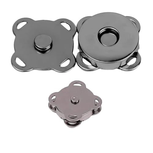 Risdany 10 Stück magnetische Druckknöpfe, unsichtbar aufgenähte Metallknöpfe, geeignet für selbstgemachte Geldbörsen, Taschen, Kleidung und Bastelzubehör,18 mm Risdany 10 Stück magnetische Druckknöpfe, unsichtbar aufgenähte Metallknöpfe, geeignet für selbstgemachte Geldbörsen, Taschen, Kleidung und Bastelzubehör,18 mm von Risdany
