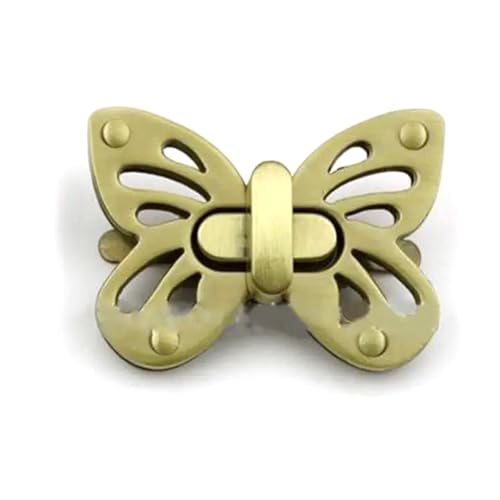 Risdany 5 Stück Metall Quadratischer Drehverschluss, Taschenzubehör, einfache Taschenschnalle, Drehverschluss Hardware Schnalle, Handtasche DIY Bastelzubehör von Risdany