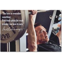 Arnold Schwarzenegger Motivationsposter - Body Building Inspirational Quote 02 Wall Art For Home Office Gym Hochwertige Drucke von RiseUpArts