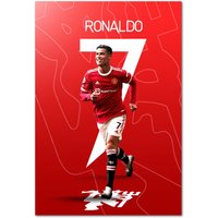 Cr7 Cristiano Ronaldo Poster | Fussball Sport Wandkunst Motivationsdruck von RiseUpArts