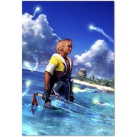 Final Fantasy X | 10 Poster | Tidus Key Art Ungerahmte Version - Hochwertige Drucke von RiseUpArts