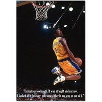Kobe Bryant Poster Inspirational Wall Art 02 | Mamba Mentalität Zitat Basketball Motivierende Kunst Für Zuhause, Büro, Gym Wanddekoration von RiseUpArts