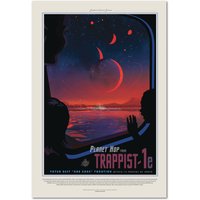 Nasa Weltraum Poster, Retro Wandkunst, Space Travel Poster - Trappist Mission Hochwertige Drucke von RiseUpArts