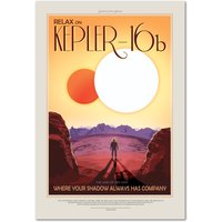 Nasa Weltraum Poster, Retro Wandkunst, Weltraumreise Poster - Kepler 16B Mission Hochwertige Drucke von RiseUpArts