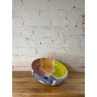 Handbemalte Keramik Party Pop Pasta Schüssel Handbemalte Keramik Party Pop Pasta Schüssel von RiseandShineCeramics