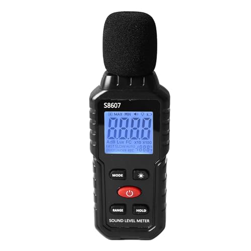Risegun Dezibel Messgerät, Digitaler Schallpegelmesser 30 dB bis 130 dB mit LCD-Display, Schallpegelmessgerät für Heimwerkstätten, Fabrik, Büro Risegun Dezibel Messgerät, Digitaler Schallpegelmesser 30 dB bis 130 dB mit LCD-Display, Schallpegelmessgerät für Heimwerkstätten, Fabrik, Büro von Risegun