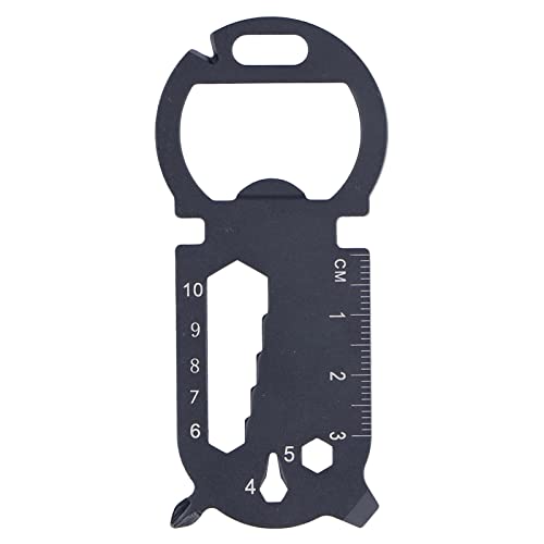 Multi-Survival-Tool, Edelstahl-Überlebenswerkzeug für Kreditkarten, Flaschenöffner, Schraubendreher, Messer, Schraubenschlüssel, Lineal für Outdoor-Brieftaschen-Multitool, schnelle Reparatur, Heimwerk von Risegun