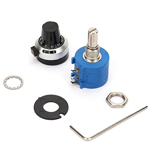 Risegun 100K Ohm Potentiometer, 3590S-2-104L 100K 2W Ohm Drahtpotentiometer mit 10-Dreh Zählknopf, Mehrgang Drahtpotentiometer Risegun 100K Ohm Potentiometer, 3590S-2-104L 100K 2W Ohm Drahtpotentiometer mit 10-Dreh Zählknopf, Mehrgang Drahtpotentiometer von Risegun
