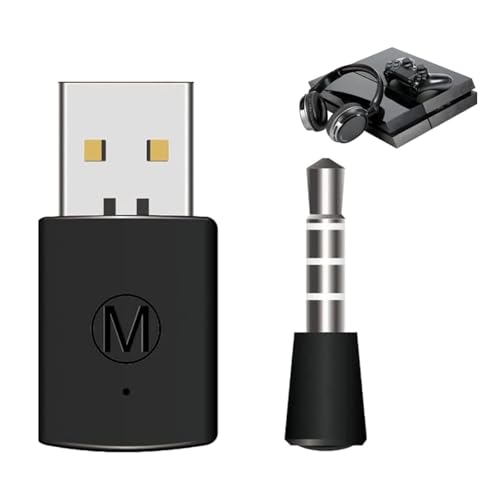 Risegun Bluetooth Adapter für PS4, Mini USB 4.0 Adapter Dongle Transmitter und Empfänger für PS4 Bluetooth Headset von Risegun
