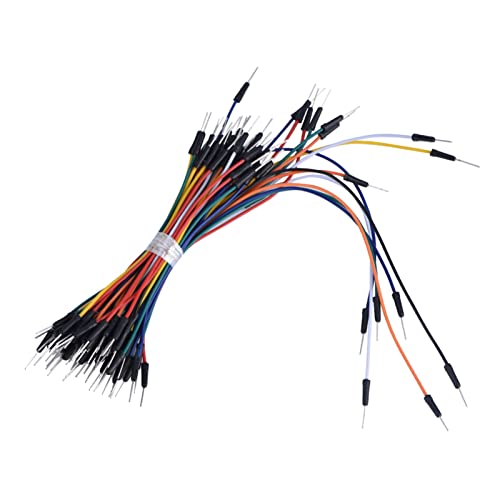 Risegun Jumper Wire Kabel Steckbrücken, 65 Stück Breadboard Jumperkabel Flexible Jumper Drähte Lötfreies Steckbrett Verbindungsleitung Male-Male Kabel Set für Arduin Breadboard von Risegun