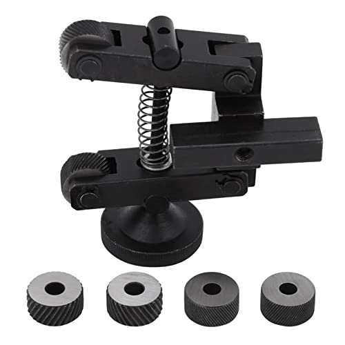 Risegun Rändelwerkzeug Werkzeughalter, Rändel-Rändelwerkzeughalter, Linearer Rändelwerkzeug-Drehmaschine, Verstellbarer Schaft Mit Rad Für Mini-Drehmaschine von Risegun