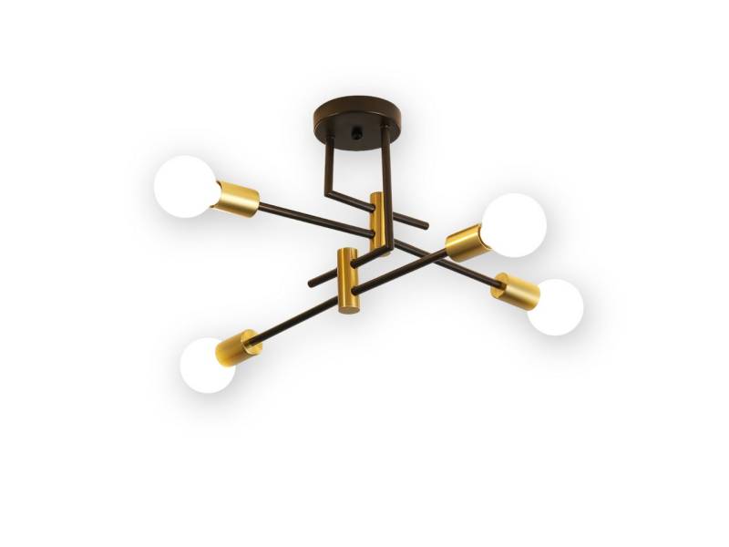 Riserva Deckenleuchte Eisen Deckenlampe,Schlafzimmerlampe,4 Kopf Deckenlampe,E27 von Riserva