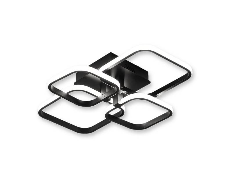 Riserva Deckenleuchte Schwarze Deckenleuchte,45W LED Lampe,4 flammig,Aluminium von Riserva
