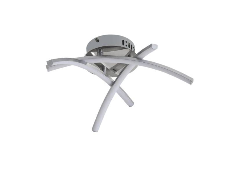 Riserva Deckenleuchte Silberne Deckenleuchte,gebogenes LED Licht,21W,weißes Licht 6500 K von Riserva