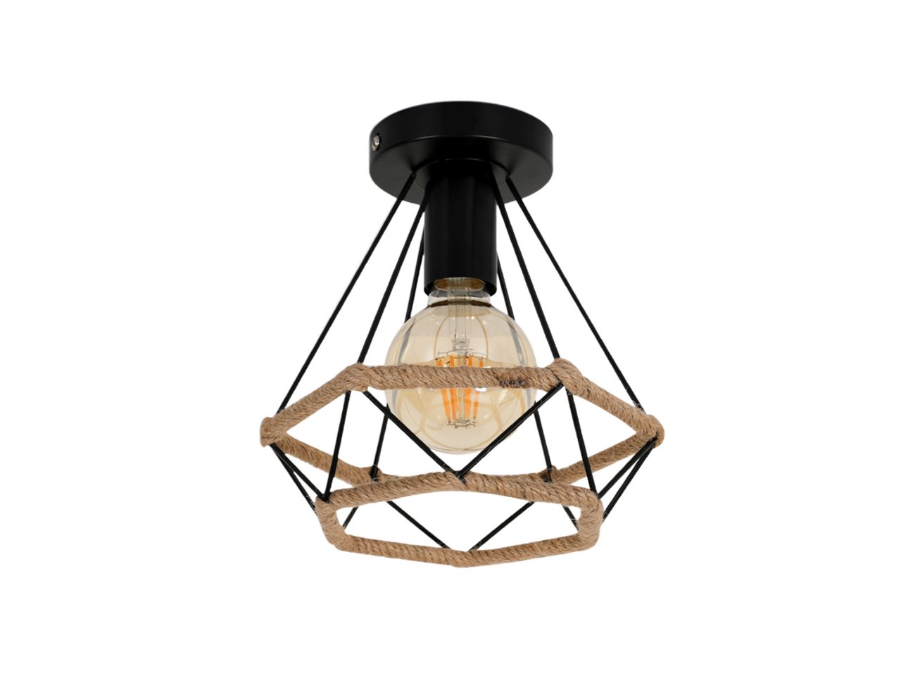 Riserva Deckenleuchten Diamant Deckenleuchte,dekorative E27 Lampe,schwarz,20,5x21,5cm, Schlichter Stil, einfache Installation, ohne Leuchtmittel Riserva Deckenleuchten Diamant Deckenleuchte,dekorative E27 Lampe,schwarz,20,5x21,5cm, Schlichter Stil, einfache Installation, ohne Leuchtmittel von Riserva