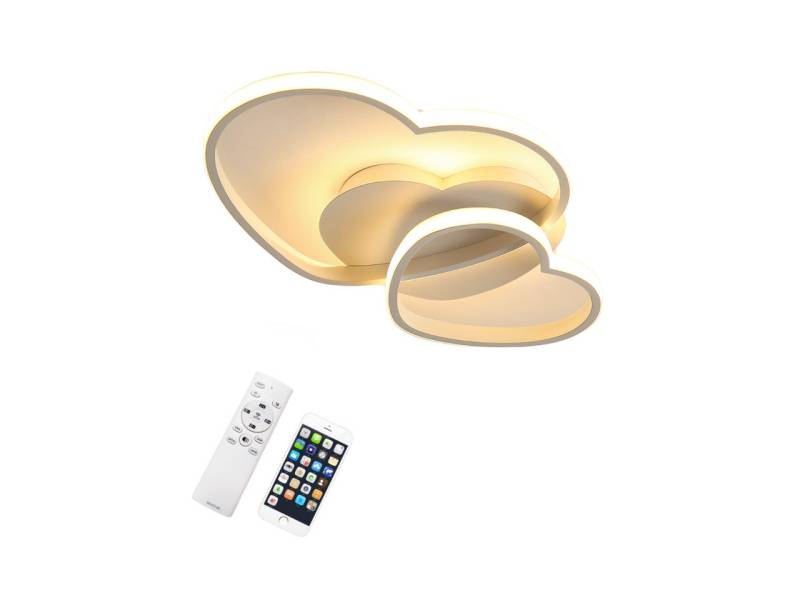 Riserva LED Dekolicht Herzförmige Deckenleuchte,kreative LED Lampe,39W/64W,Schlichtes Design, Einfach zu installieren, für Schlafzimmer, Café von Riserva