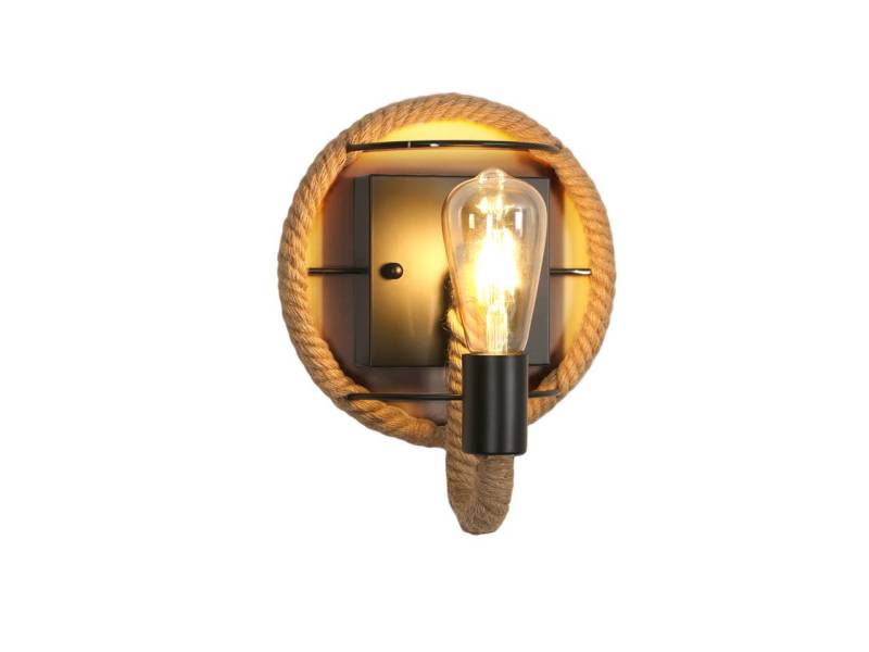 Riserva Wandleuchte Hanfseil Wandlampe,Flur Wandlampe,Schlafzimmerlampe,Retro Design von Riserva