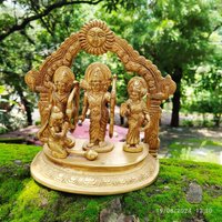 Widder. Darbar Statue, 19cm, Messing Handgemachte Kleine Lord Rama Statue Mit. Göttin Sita Und Laxman Hanuman, Widder von RishikeshHandicraft