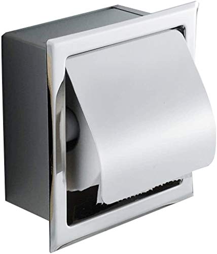 Risingmed Toilettenpapierhalter aus Edelstahl, mit Deckelrollenspender, wasserdicht, eingelassene Wandhalterung, verchromt, rostfrei Risingmed Toilettenpapierhalter aus Edelstahl, mit Deckelrollenspender, wasserdicht, eingelassene Wandhalterung, verchromt, rostfrei von LAOSEP