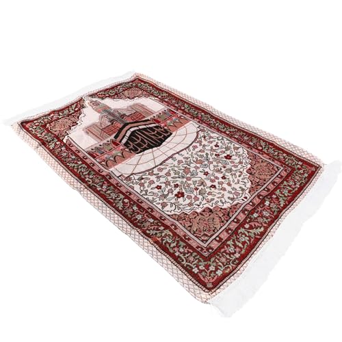 Muslimischer Gebetsteppich, tragbare Gebetsteppiche für Betende Männer, Frauen und Kinder, Gebetsset, Gebetsteppiche Islam, Eid Ramadan Geschenk, weich und luxuriös (S357) von Risipu
