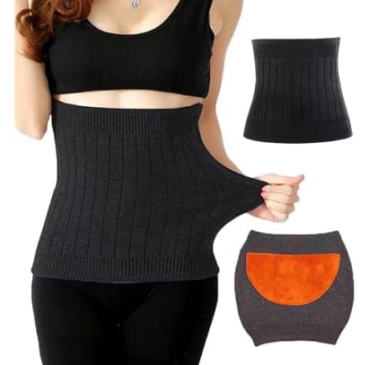 Risipu Damen Kaschmir Winter Nierenwärmer elastische Taille und Bauch Unterstützung Wärmegürtel für Rücken Lendenwirbelsäule und Menstruationsschmerzen Relief von Risipu