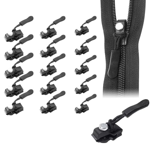 Risipu Reißverschluss Zipper,Reißverschluss Reparatur Set Pack of 15 Universal Usable & Easy,Reisverschluss Fix Kit Universal for All Types,Zipper Für Reißverschluss von Risipu