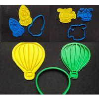Heißluftballon Rakete Raumschiff Hubschrauber Ausstecher Und Stempel von RissaRoseAU