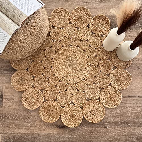 Rita Rugs Home Calliope Runder Teppich, 100% natürliche Jute, künstlerische handgewebte runde Teppiche für Küche, Wohnzimmer, Schlafzimmer, Badezimmer, Bauernhaus – 360 cm rund, 360 cm x 360 cm Rita Rugs Home Calliope Runder Teppich, 100% natürliche Jute, künstlerische handgewebte runde Teppiche für Küche, Wohnzimmer, Schlafzimmer, Badezimmer, Bauernhaus – 360 cm rund, 360 cm x 360 cm von Rita Rugs Home