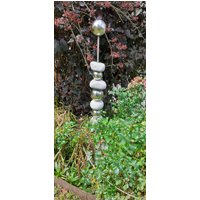 Gartenstecker Beetstecker Edelstahlstele Gartendeco Mit Granitsteinen 1, 15 M Hochmit Glänzenden Kugeln Gartenstecker Beetstecker Edelstahlstele Gartendeco Mit Granitsteinen 1, 15 M Hochmit Glänzenden Kugeln von RitchiDesignShop