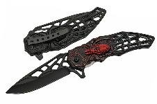 Rite Edge - 11,4 cm rotes Web-Totenkopf-Ordner. von Rite Edge