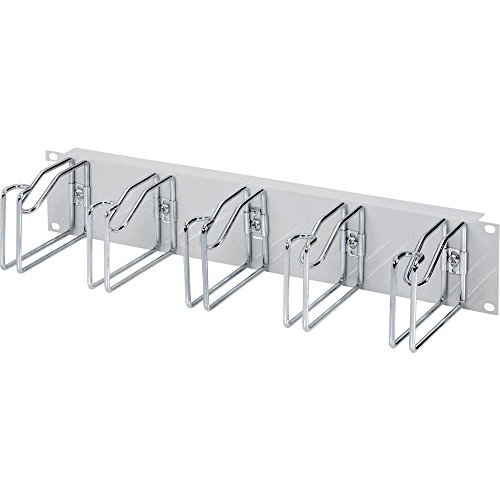 Rittal Rangierpanel RAL 7035 2HE mit 5 Kabelführungsbügeln Stahl, 7257100, Grau von Rittal