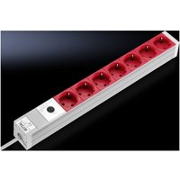 Rittal - dk 7240.260 Steckdosenleiste 7-fach, mit Kaltgerätebuchse Aluminium 1 St. von Rittal