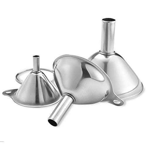 Edelstahl Trichter, 3er Pack Stapelbarer Kleiner Trichter, Kitchen Strainer Trichter Set, Trichtern Praktisches Trichterset Dient Als Einfülltrichter für Die Übertragung von Flüssigen, Fluid von Ritte