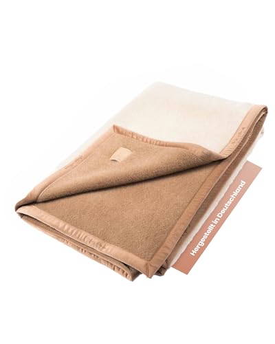 Ritter Decken Suri Baby Alpakadecke 150 x 200 cm - Wendeoptik - Hochwertige Decke aus feinem Alpakahaar - Flauschige Naturhaardecke - Made in Germany von Ritter Decken