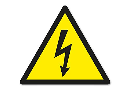 Achtung Hochspannung Aufkleber Sticker Vorsicht Stark-Strom Gefahr Warnung Schild Wetterfest von Ritter Mediendesign