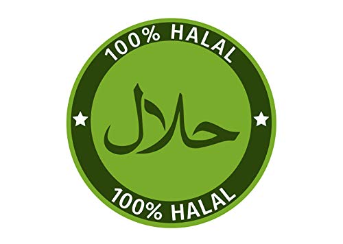 Aufkleber 100% Halal Hinweis Schild für Döner Imbiss Bistro Premium Sticker Wetterfest und UV-Beständig von Ritter Mediendesign