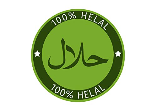 Aufkleber 100% Helal Hinweis Schild für Schaufenster Döner Imbiss Bistro Premium Sticker Wetterfest und UV-Beständig von Ritter Mediendesign