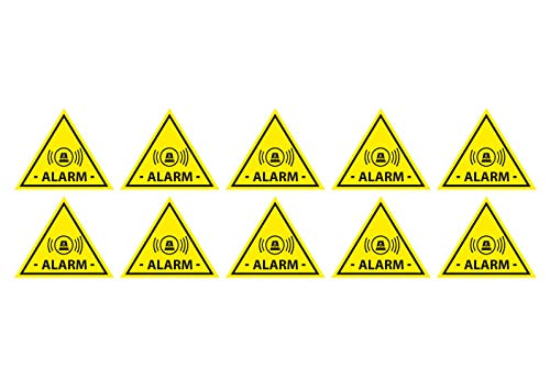 Aufkleber Alarm Alarmgesichert Alarmanlage Hinweis Schild Gelb Dreieck Witterungs- und UV-Beständig (10) von Ritter Mediendesign