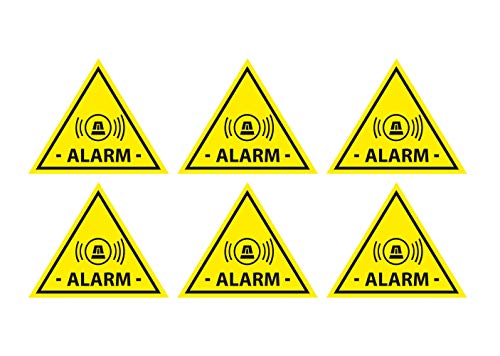 Aufkleber Alarm Alarmgesichert Alarmanlage Hinweis Schild Gelb Dreieck Witterungs- und UV-Beständig (6) von Ritter Mediendesign