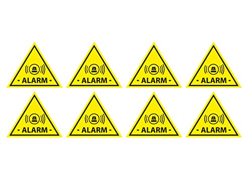 Aufkleber Alarm Alarmgesichert Alarmanlage Hinweis Schild Gelb Dreieck Witterungs- und UV-Beständig (8) von Ritter Mediendesign