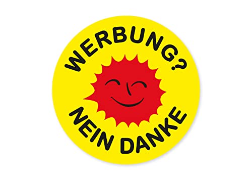 Aufkleber Briefkasten Premium Sticker Werbung Nein Danke Wetterfest und UV Beständig von Ritter Mediendesign