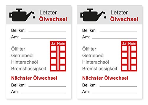 Aufkleber Ölwechsel KFZ Service Kundendienst Wartung Auto Ölfilter Getriebeöl Hinterachsöl Bremsflüssigkeit Waschstrassenfest und Witterungsbeständig Aufkleber Ölwechsel KFZ Service Kundendienst Wartung Auto Ölfilter Getriebeöl Hinterachsöl Bremsflüssigkeit Waschstrassenfest und Witterungsbeständig von Ritter Mediendesign