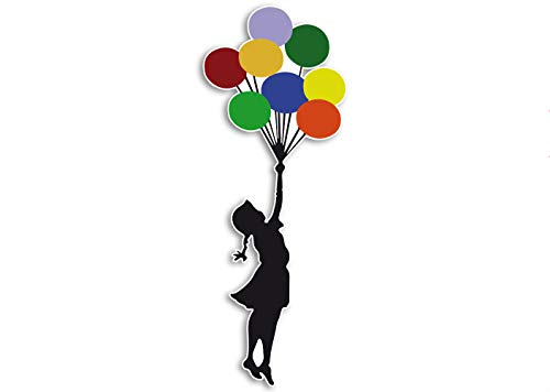 Banksy Girl with Ballons Kult Aufkleber | Art Wand Graffiti Vinyl Sticker | Style Trend Deko Wetterfest UV-Beständig von Ritter Mediendesign